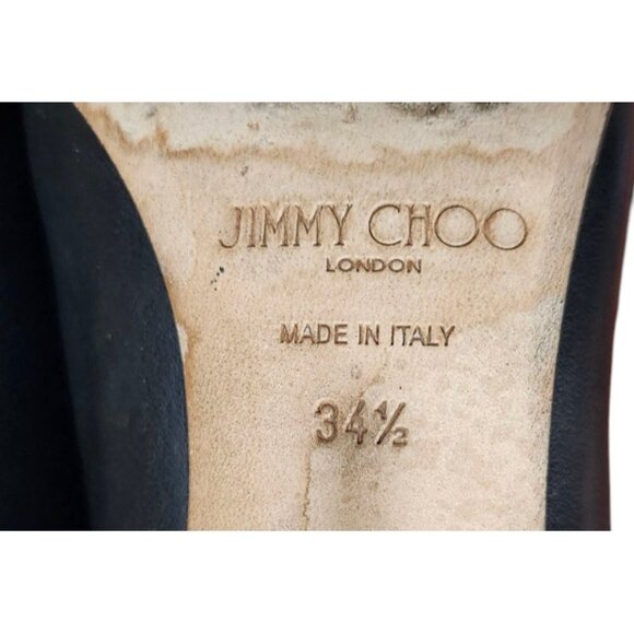 Jimmy Choo Black Suede/Leather Ankle Booties Women's Size EU 34.5/US 4.5 - Picture 12 of 15